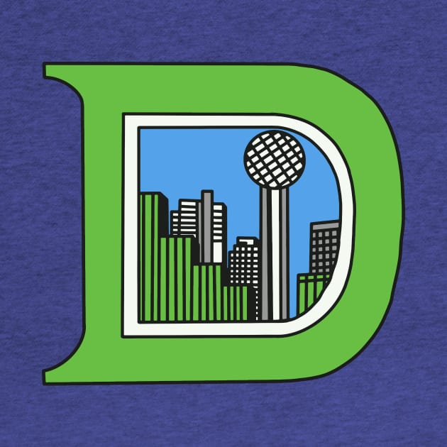 The Big D - Retro Dallas Design by sombreroinc